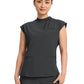 Women's 4-Pocket Mock Neck Top - CK742A - Black