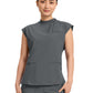 Women's 4-Pocket Mock Neck Top - CK742A - Pewter