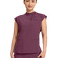 Women's 4-Pocket Mock Neck Top - CK742A - Wine