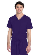 Unisex 1-Pocket V-Neck Top - CK778A - Grape