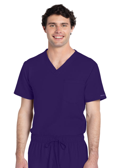 Unisex 1-Pocket V-Neck Top - CK778A - Grape