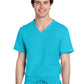 Unisex 1-Pocket V-Neck Top - CK778A - Turquoise