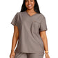 Women's 1-Pocket Tuckable V-Neck Top - CK819 - Iron