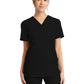 Women's 2-Pocket V-Neck Top - CK832 - Black