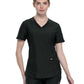Women's 2-Pocket Curved Hemline V-Neck Top - CK840 - Olive Branch
