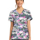 Women's 2-Pocket Print V-Neck Scrub Top - CK856 - Horse Play