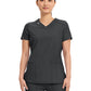 Women's 2-Pocket V-Neck Top - CK865A - Black