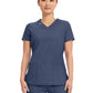 Women's 2-Pocket V-Neck Top - CK865A - Navy