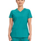 Women's 2-Pocket V-Neck Top - CK865A - Teal Blue
