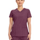 Women's 2-Pocket V-Neck Top - CK865A - Wine