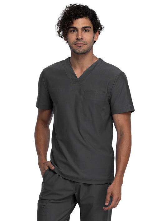 Men's 1-Pocket Tuckable V-Neck Top - CK885 - Pewter