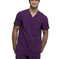 Men's 3-Pocket V-Neck Top - CK900A - Eggplant