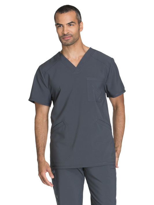 Men's 3-Pocket V-Neck Top - CK900A - Pewter
