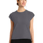 Women's 1-Pocket Crew Neck Top - CK936 - Pewter