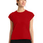 Women's 1-Pocket Crew Neck Top - CK936 - Red