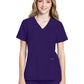 Women's 2-Pocket V-Neck Top - CK953A - Grape