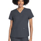 Women's 3-Pocket V-Neck Top - CK961A - Pewter