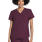 Women's 3-Pocket V-Neck Top - CK961A - Wine