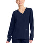 Women's 2-Pocket Long Sleeve Top - CK962A - Navy