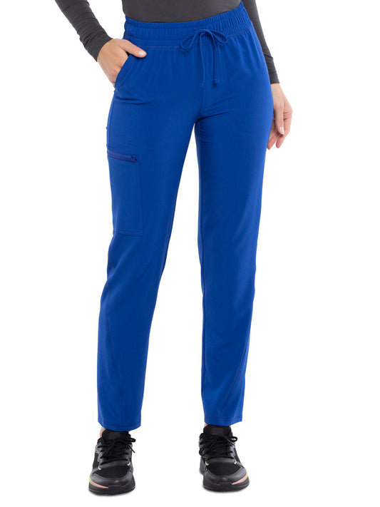 Women's Mid Rise Tapered Leg Drawstring Pant - CKA184 - Galaxy Blue