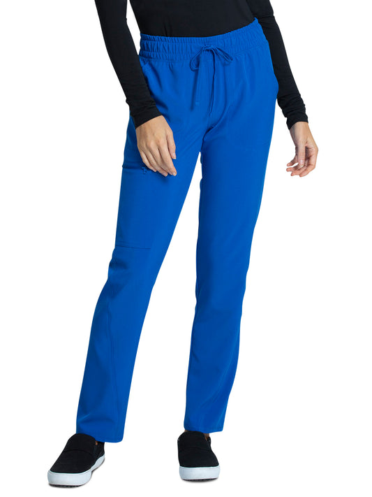 Women's Mid Rise Tapered Leg Drawstring Pant - CKA184 - Royal
