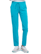Women's Mid Rise Tapered Leg Drawstring Pant - CKA184 - Teal Blue