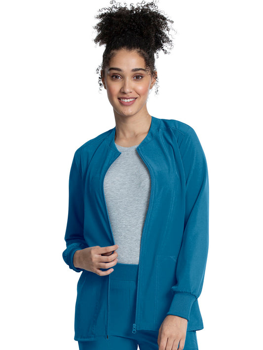 Women's Zip Front Jacket - CKA384 - Caribbean Blue