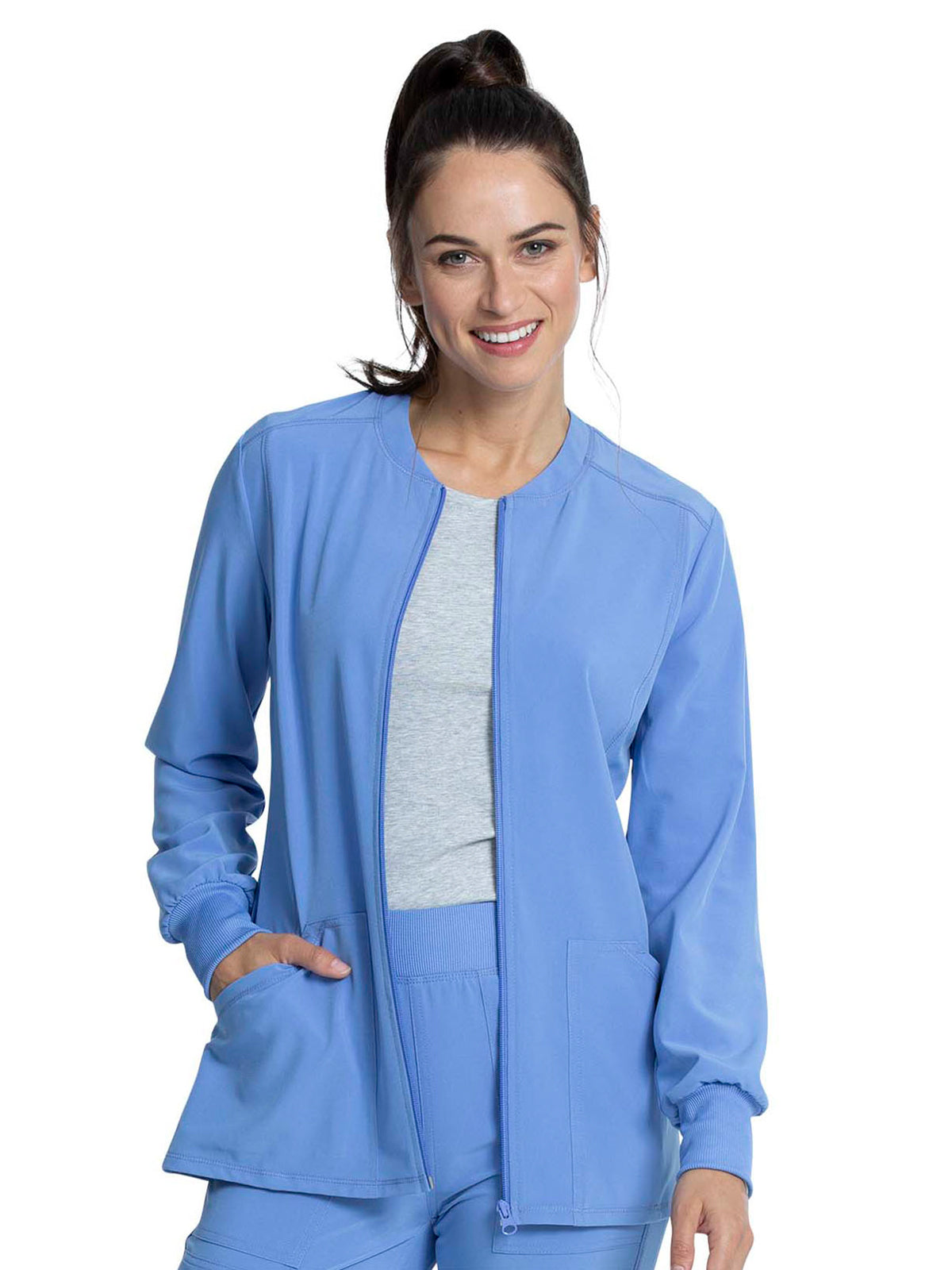 Women's Zip Front Jacket - CKA384 - Ciel