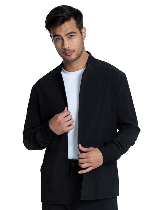 Men's Zip Front Jacket - CKA387 - Black