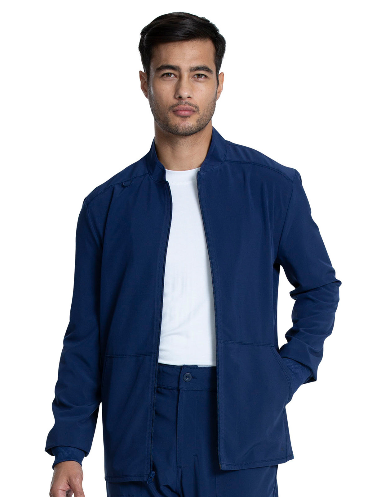 Men's Zip Front Jacket - CKA387 - Navy