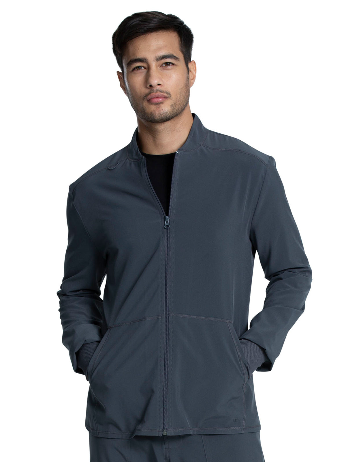 Men's Zip Front Jacket - CKA387 - Pewter