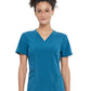 Women's V-Neck Top - CKA684 - Caribbean Blue