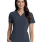 Women's V-Neck Top - CKA684 - Pewter