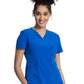 Women's V-Neck Top - CKA684 - Royal