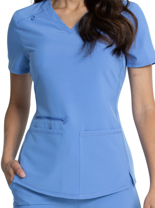 Women's V-Neck Top - CKA685 - Ciel