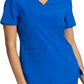 Women's V-Neck Top - CKA685 - Royal