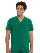 Men's V-Neck Top - CKA686 - Hunter Green