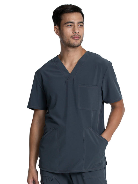 Men's V-Neck Top - CKA686 - Pewter