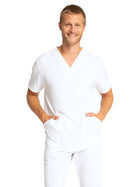 Men's V-Neck Top - CKA686 - White