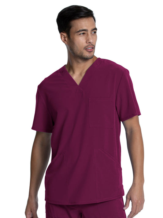 Men's V-Neck Top - CKA686 - Wine