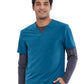 Men's Tuckable V-Neck Top - CKA689 - Caribbean Blue