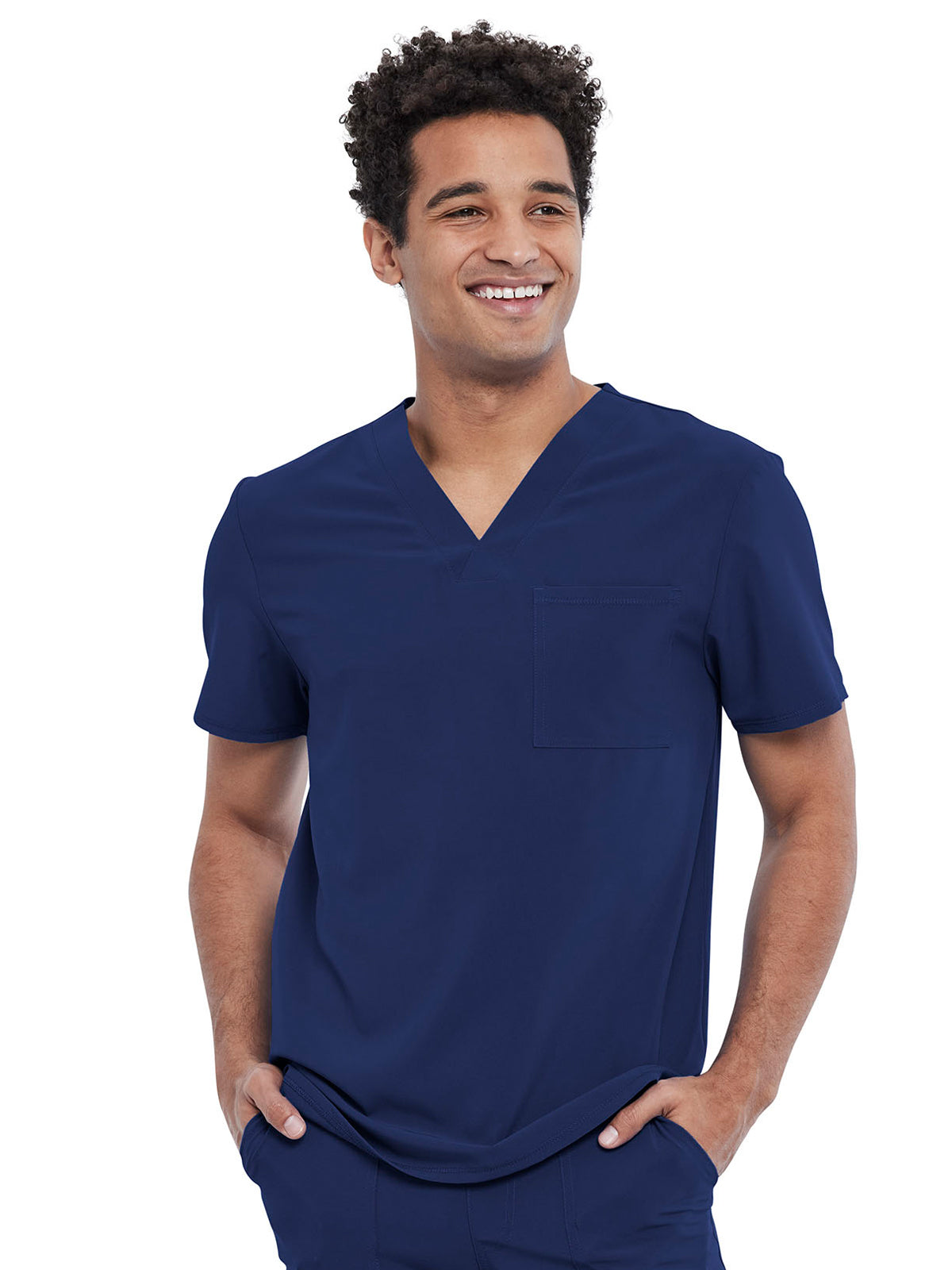 Men's Tuckable V-Neck Top - CKA689 - Navy