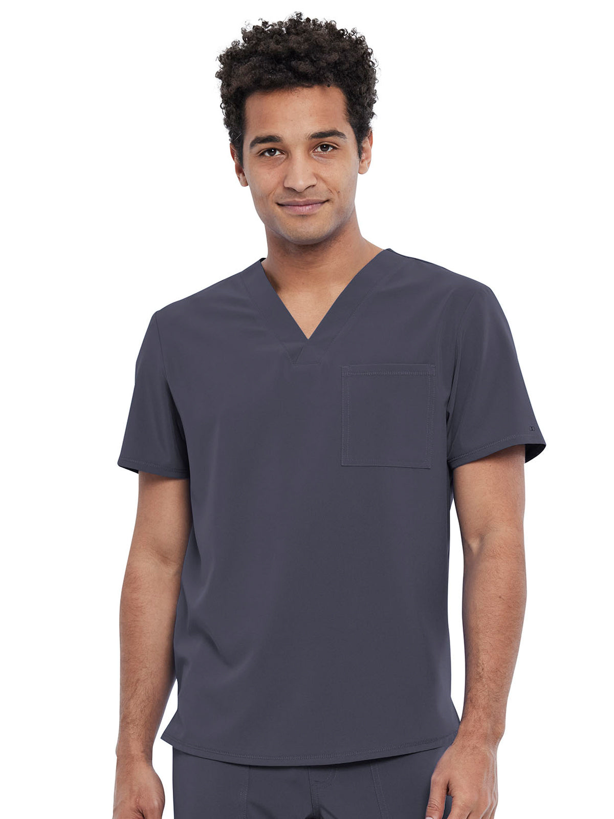 Men's Tuckable V-Neck Top - CKA689 - Pewter