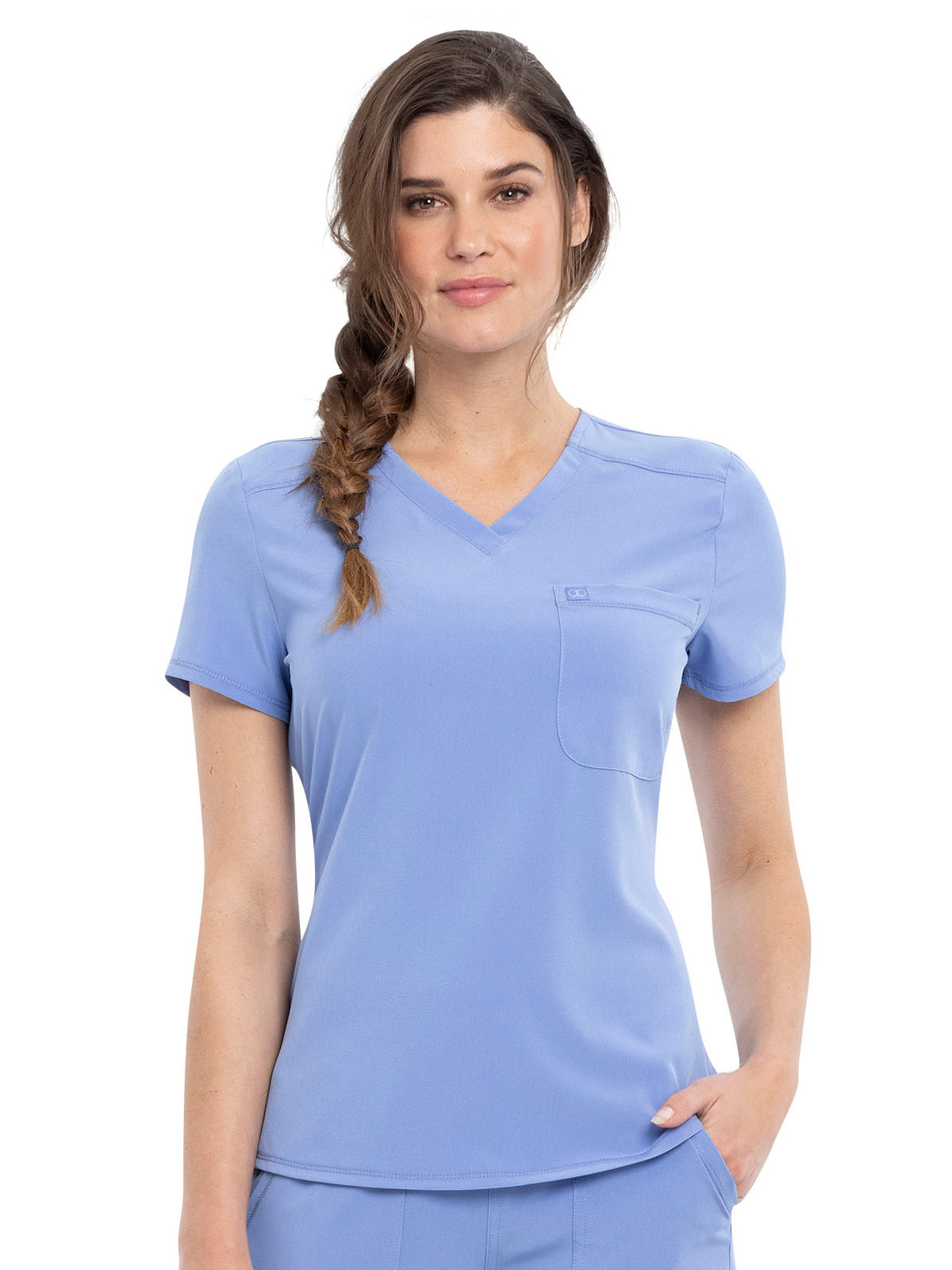 Women's Tuckable V-Neck Top - CKA690 - Ciel