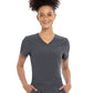 Women's Tuckable V-Neck Top - CKA690 - Pewter