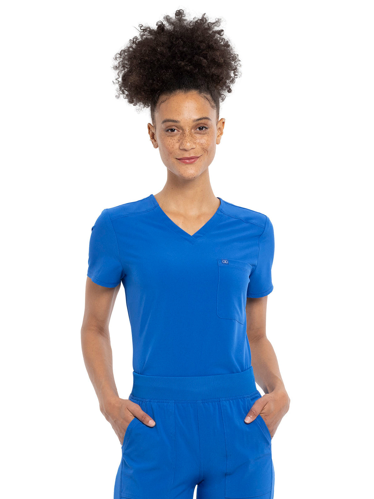 Women's Tuckable V-Neck Top - CKA690 - Royal
