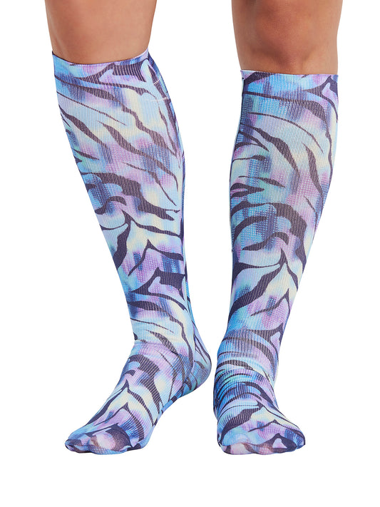 Women's Knee High 8-15 mmHg Compression Sock - COMFORTSUPPORT - Wild Abstract