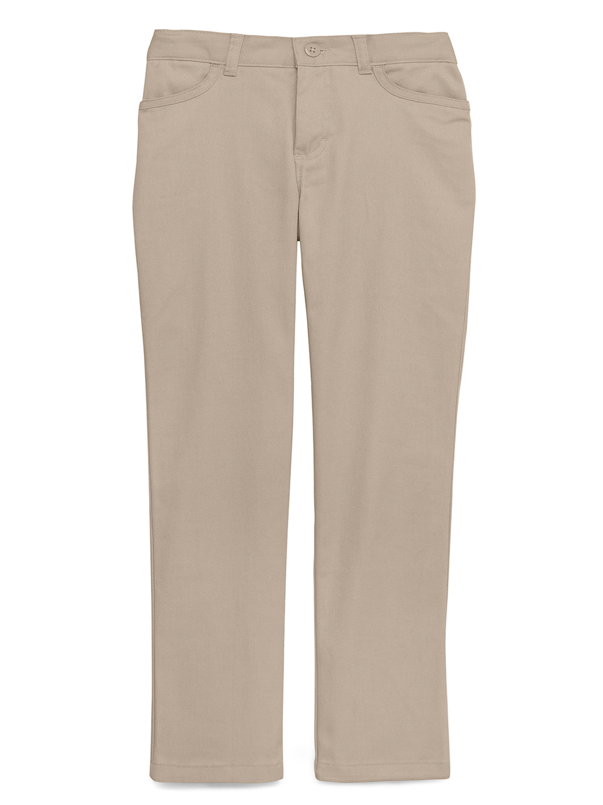 Girl's 4-Pocket Matchstick Husky Pant - CR025H - Khaki