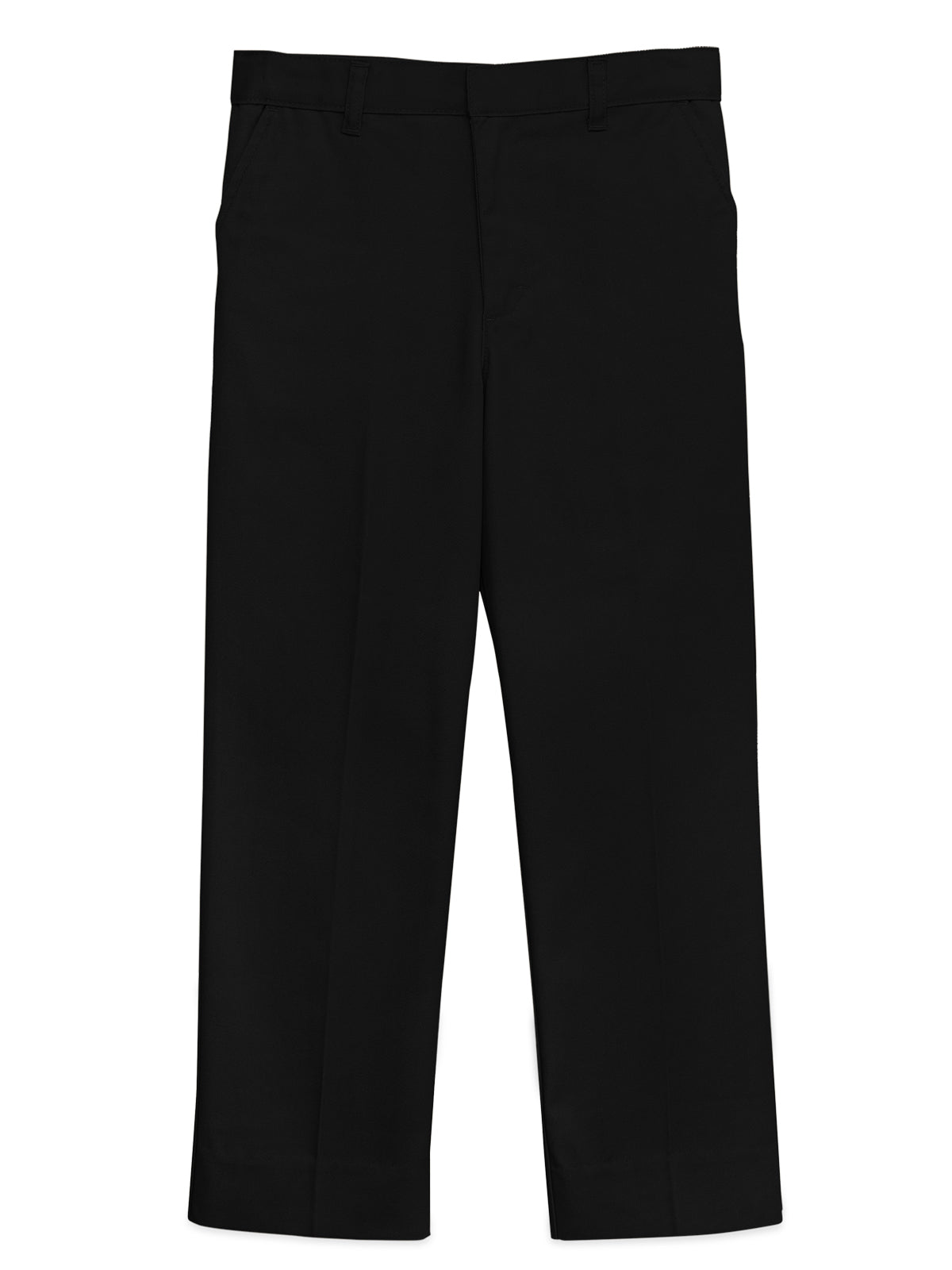 Boy's 4-Pocket Flat Front Husky Pant - CR032H - Black
