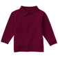 Children's Unisex Long Sleeve Pique Polo - CR835D - Burgundy